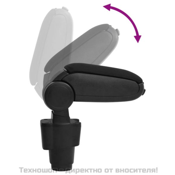 Подлакътник за кола черен 12x33x(34-50) см ABS