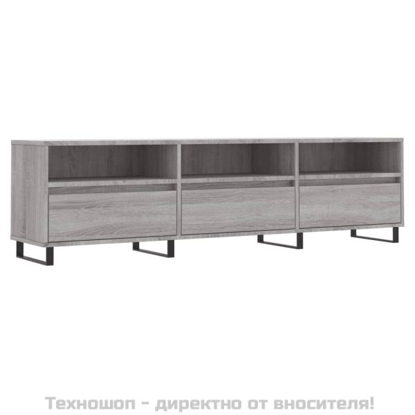 ТB шкаф, сив сонома, 150x30x44,5 см, инженерно дърво