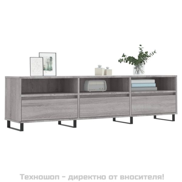 ТB шкаф, сив сонома, 150x30x44,5 см, инженерно дърво