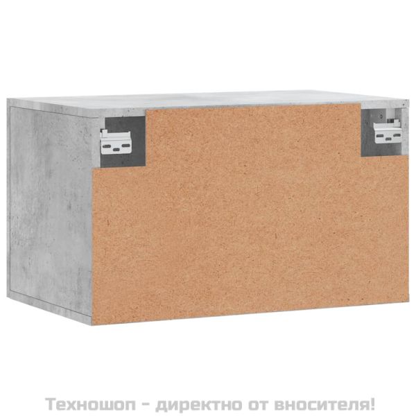 Стенен шкаф, бетонно сив, 60x36,5x35 см, инженерно дърво