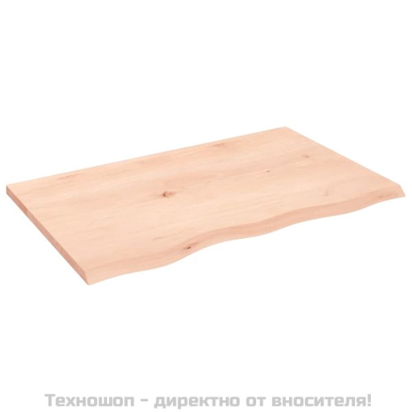 Стенен рафт 80x50x2 см необработен масивен дъб