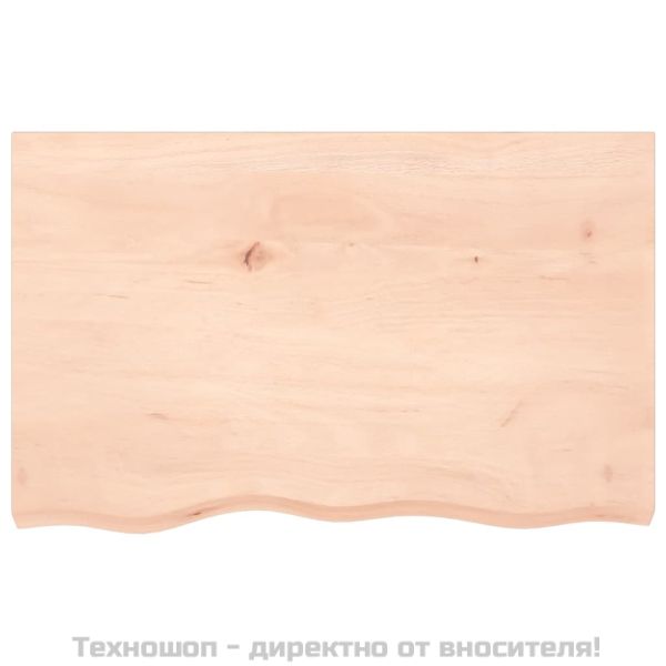 Стенен рафт 80x50x2 см необработен масивен дъб