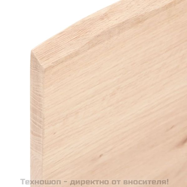 Стенен рафт 80x50x2 см необработен масивен дъб