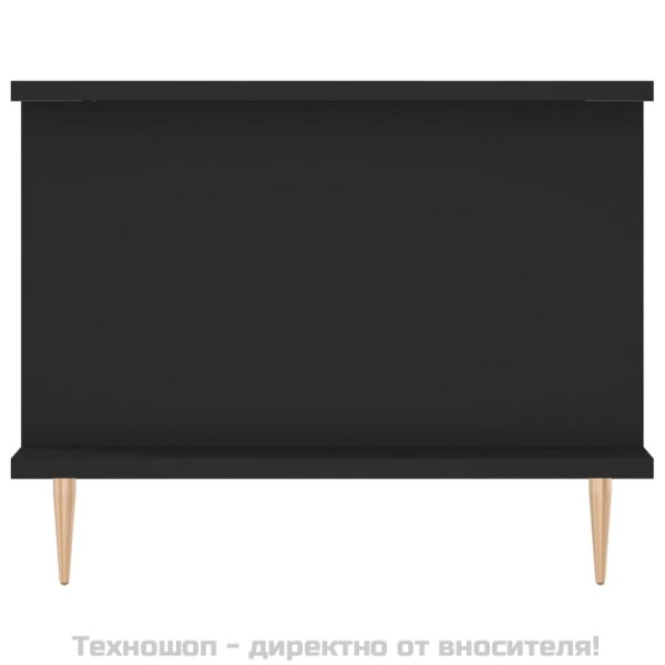 Маса за кафе, черна, 90x50x40 см, инженерно дърво