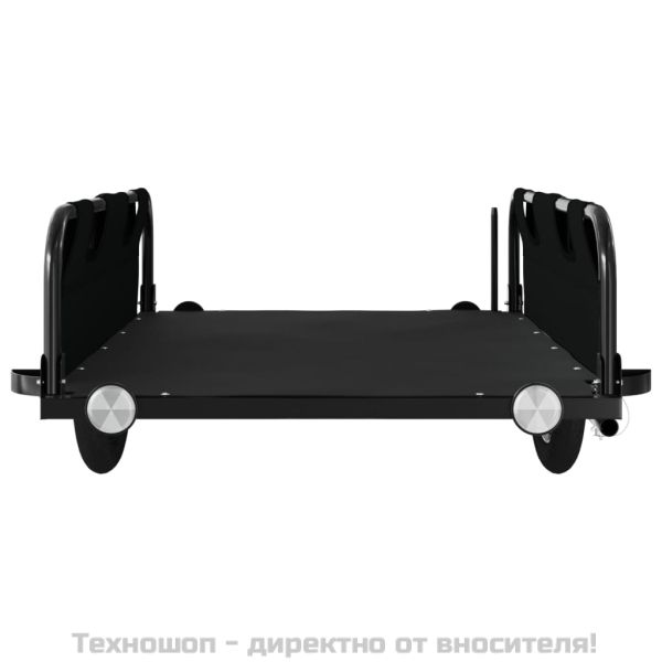 Ремарке за колело, черно, Оксфорд плат и желязо
