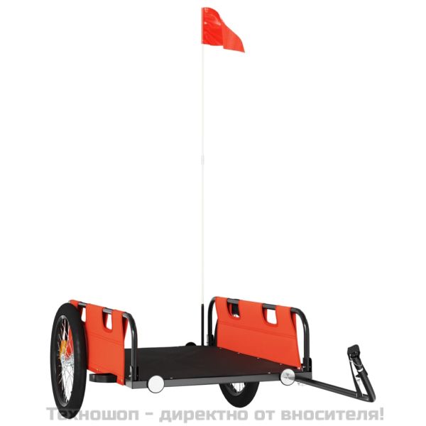 Ремарке за колело, оранжево, Оксфорд плат и желязо