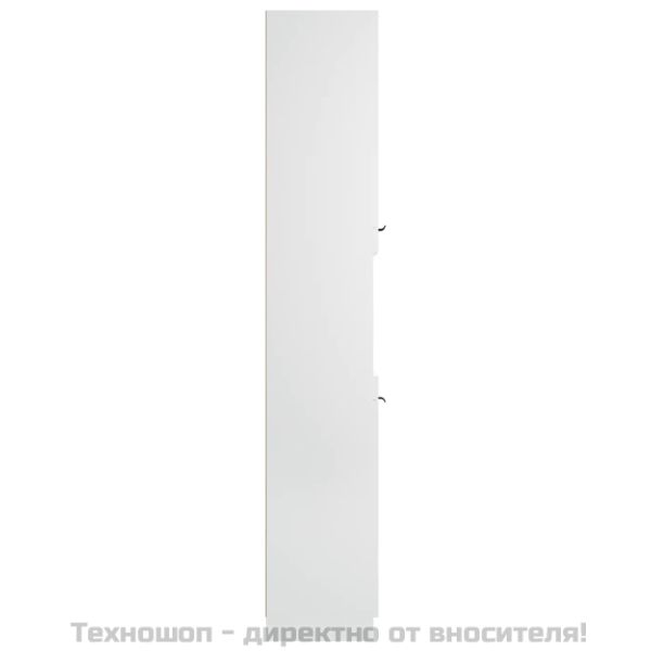 Шкаф за баня, бял, 32x34x188,5 см, инженерно дърво