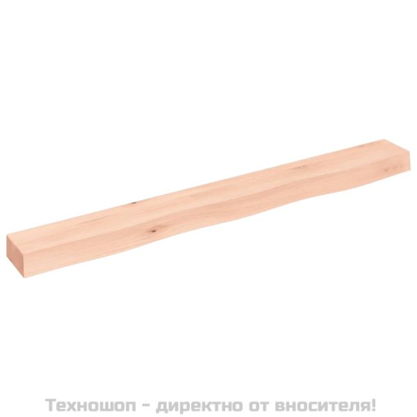 Стенен рафт 100x10x6 см необработен масивен дъб