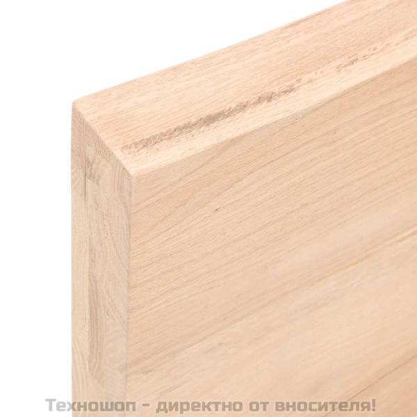 Стенен рафт 100x10x6 см необработен масивен дъб