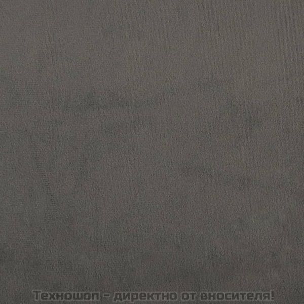 Табла за легло, тъмносива, 200x5x118/128 см, кадифе