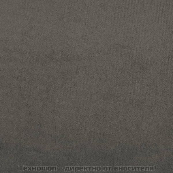 Рамка за легло без матрак, тъмносива, 200x200 см, кадифе