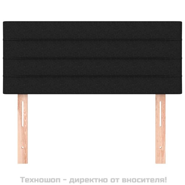 Горна табла за легло, черна, 90x5x78/88 см, плат