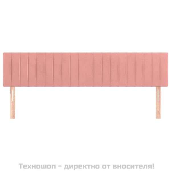 Горна табла за легло, розова, 90x5x78/88 см, кадифе
