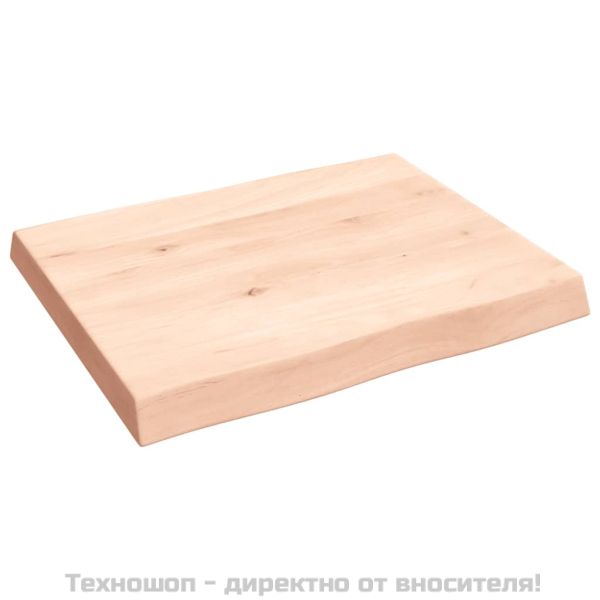 Плот за маса 60x50x(2-6) см необработено масивно дърво жив ръб