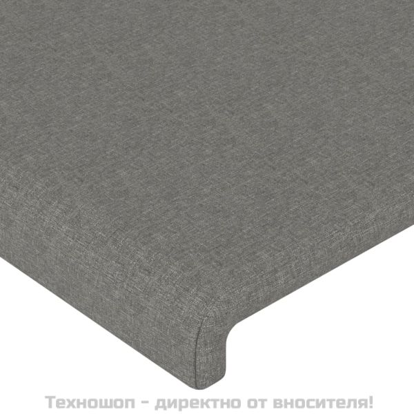 Табла за легло, тъмносива, 100x5x118/128 см, плат