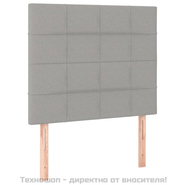 Табла за легло, светло сива, 90x5x118/128 см, плат