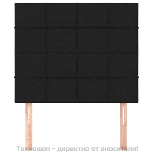 Табла за легло, черна, 100x5x118/128 см, плат