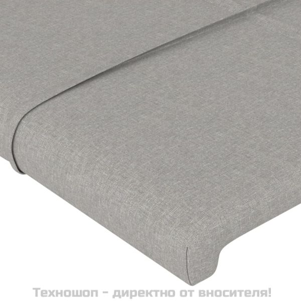 Табла за легло, светло сива, 160x5x118/128 см, плат