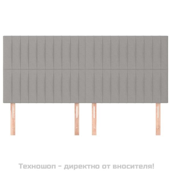 Табла за легло, светло сива, 180x5x118/128 см, плат