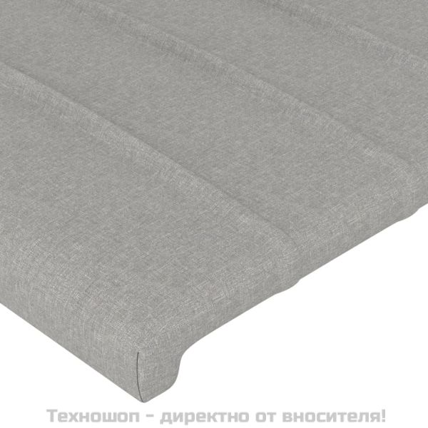 Табла за легло, светло сива, 180x5x118/128 см, плат