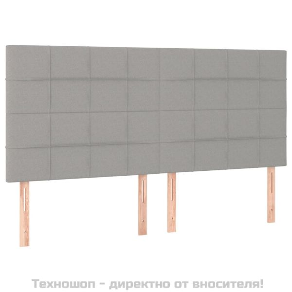 Боксспринг легло с матрак, светлосиво, 180x200 см, плат