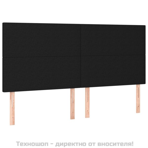 Боксспринг легло с матрак, черно, 200x200 см, плат