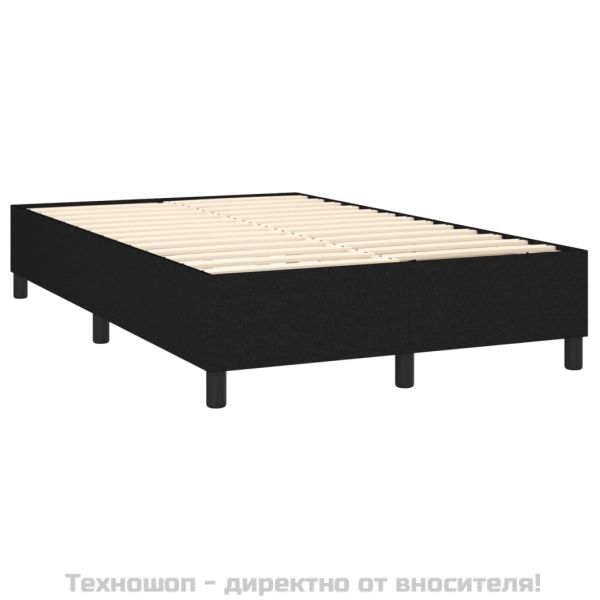 Боксспринг легло с матрак, черно, 120x200 см, плат
