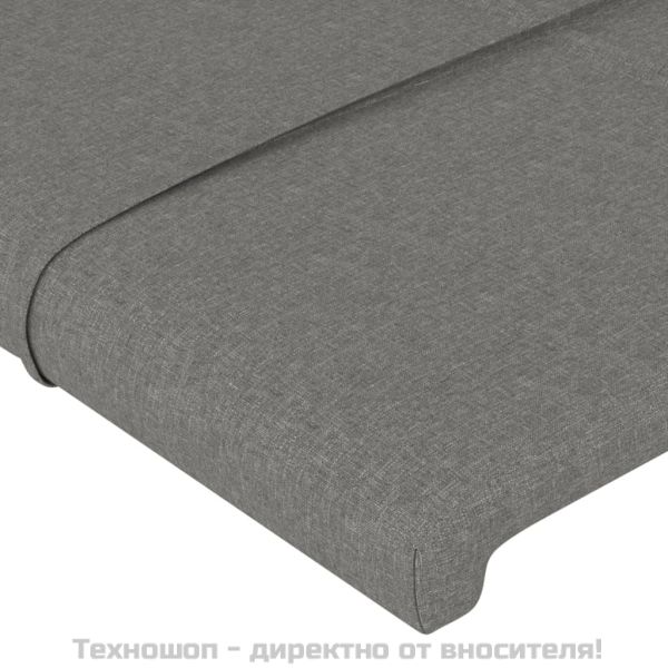 Рамка за легло без матрак, тъмносива, 90x190 см, плат