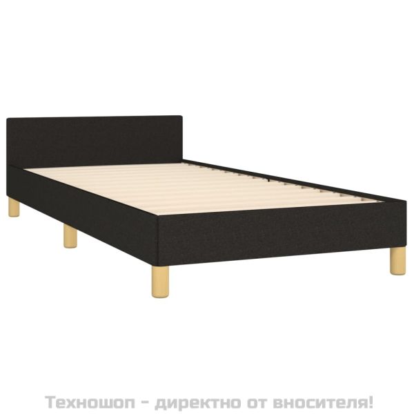 Рамка за легло без матрак, Черно, 90x200 см, плат