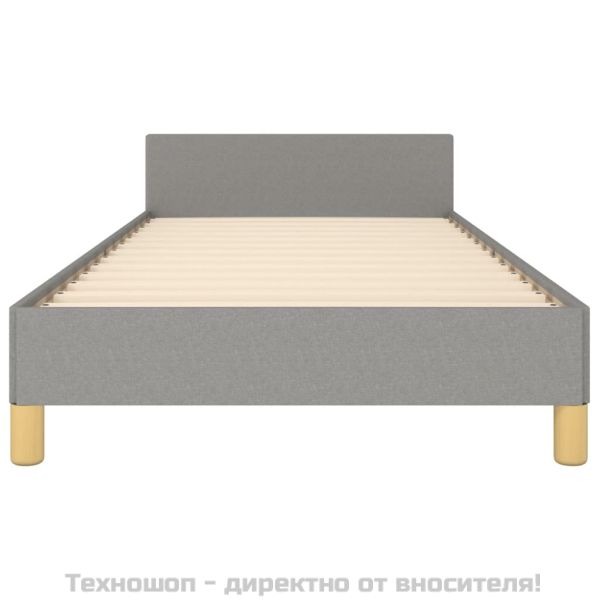 Рамка за легло без матрак, светлосива, 90x200 см, плат