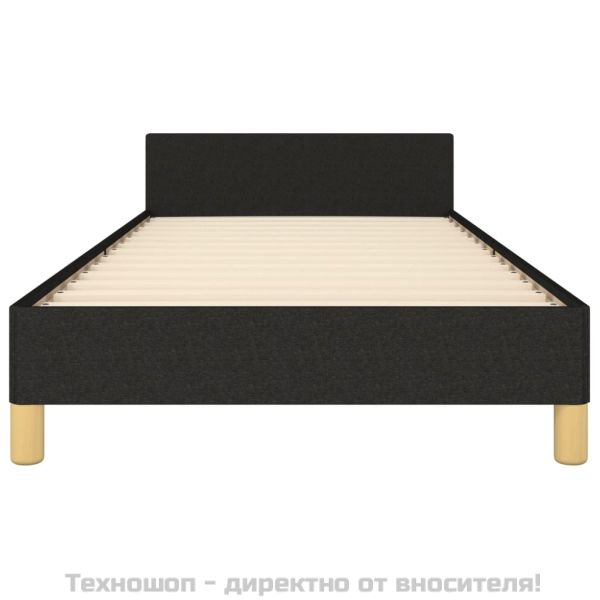 Рамка за легло без матрак, черна, 100x200 см, плат