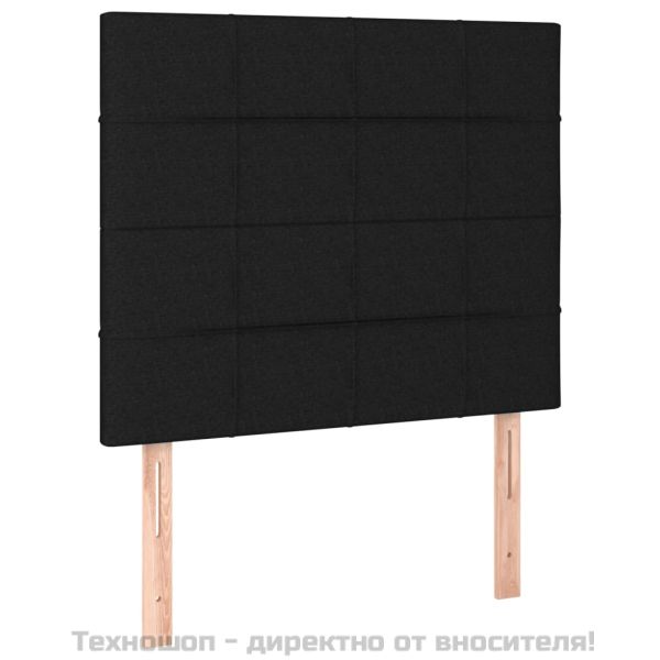 Рамка за легло без матрак, черна, 120x200 см, плат