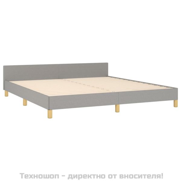 Рамка за легло без матрак, светлосива, 180x200 см, плат