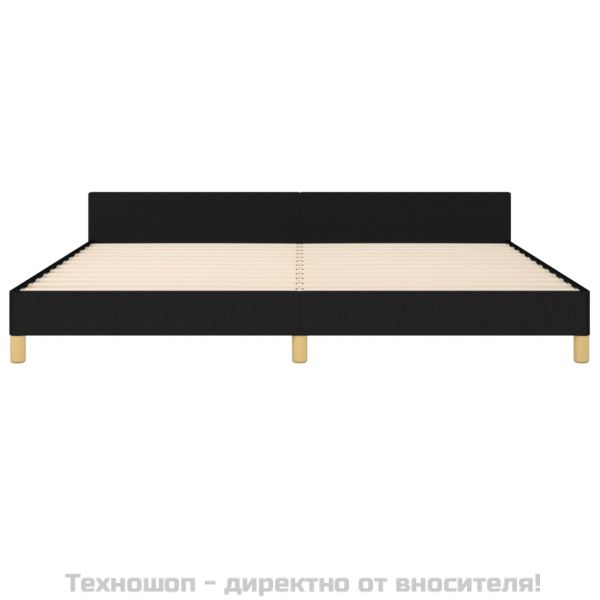 Рамка за легло без матрак, черна, 200x200 см, плат