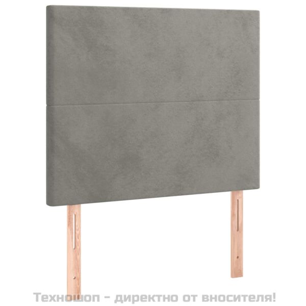 Рамка за легло без матрак, светлосива, 120x200 см, кадифе