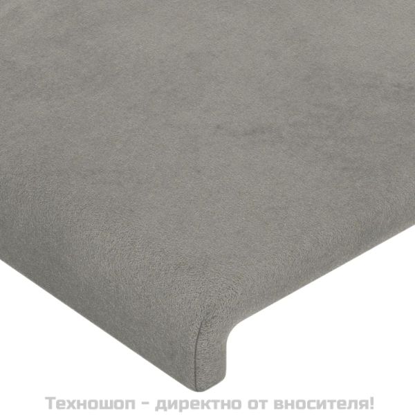 Рамка за легло без матрак, светлосива, 120x200 см, кадифе