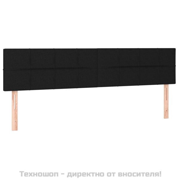 Табла за легло, черна, 180x5x78/88 см, плат