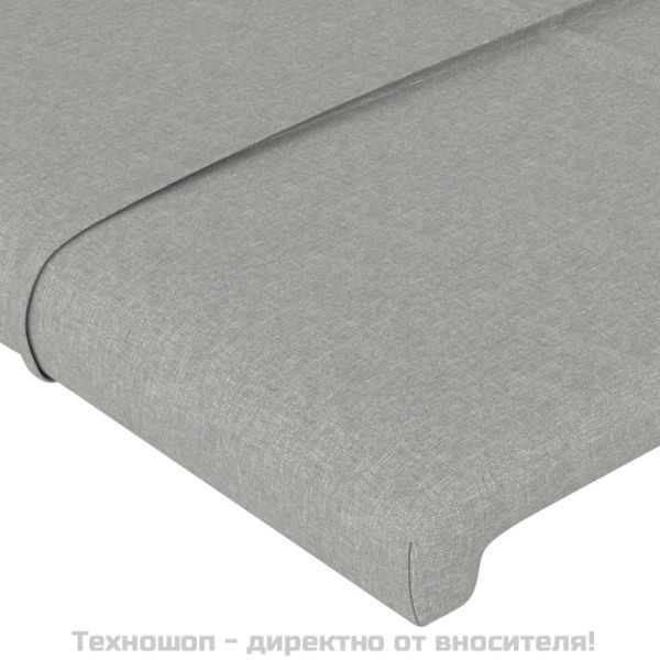 Табла за легло, светло сива, 180x5x78/88 см, плат