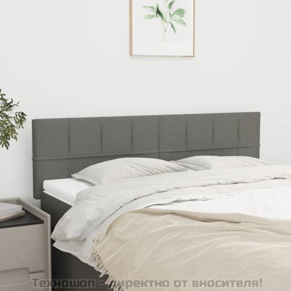 Табла за легло, тъмносива, 144x5x78/88 см, плат