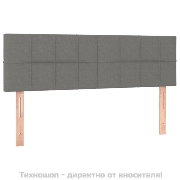 Табла за легло, тъмносива, 144x5x78/88 см, плат