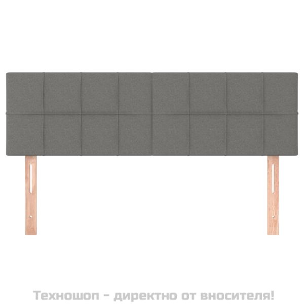 Табла за легло, тъмносива, 144x5x78/88 см, плат