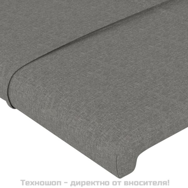Табла за легло, тъмносива, 144x5x78/88 см, плат
