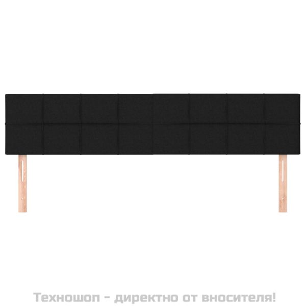 Табла за легло, черна, 200x5x78/88 см, плат