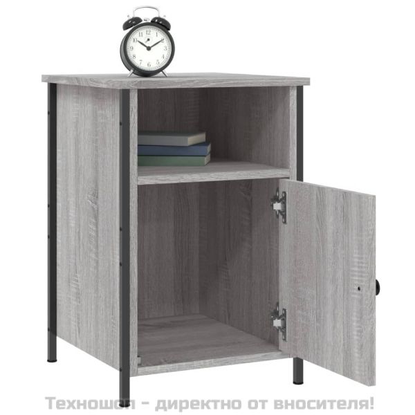 Нощни шкафчета, 2 бр, сив сонома, 40x42x60 см, инженерно дърво