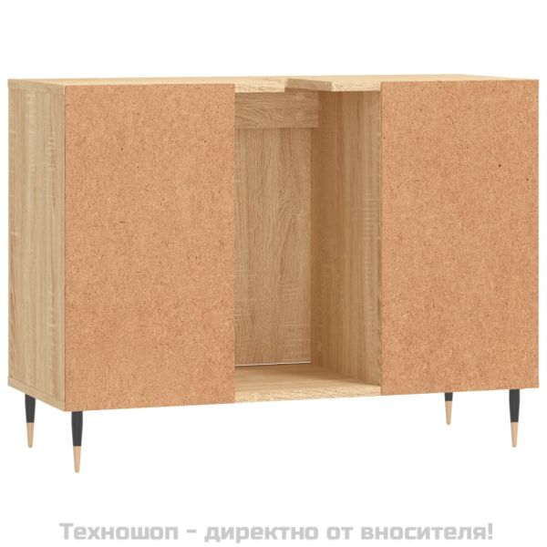 Шкаф за баня, дъб сонома, 80x33x60 см, инженерно дърво