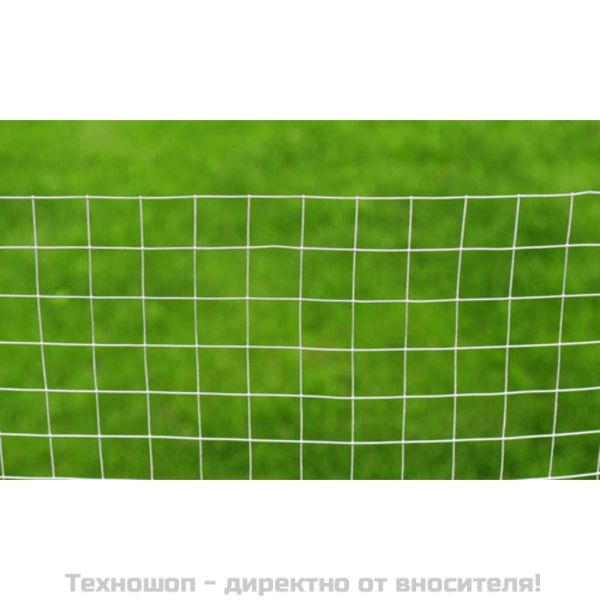 Оградна мрежа поцинкована стомана квадратна 1x25 м сребриста