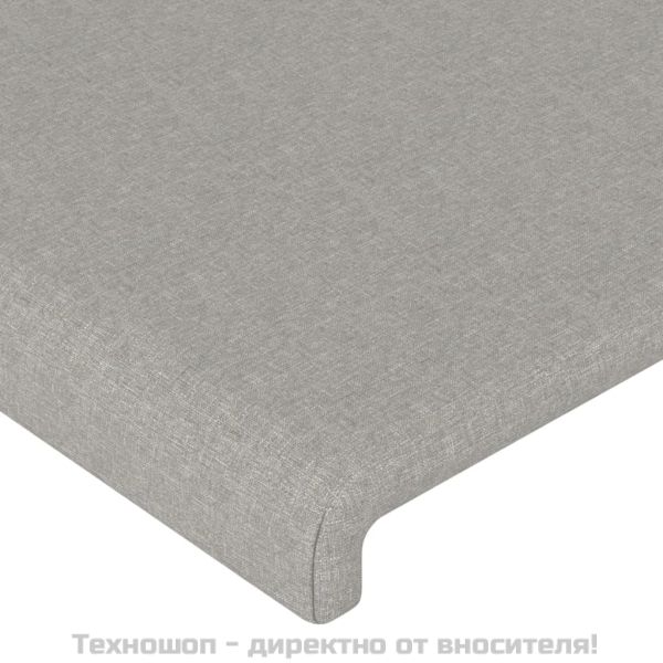 Табла за легло, светло сива, 200x5x118/128 см, плат