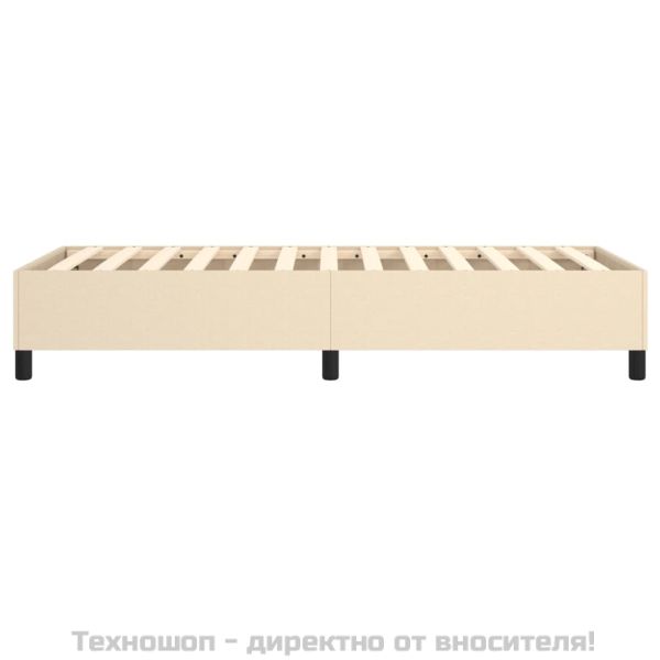 Рамка за легло с пружини, kремав, 80x200 см, плат