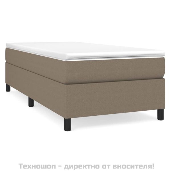 Рамка за легло с пружини, таупе, 80x200 см, плат