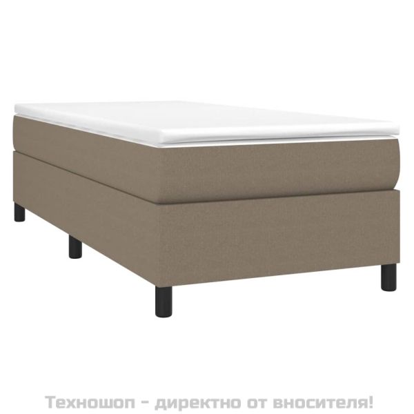 Рамка за легло с пружини, таупе, 80x200 см, плат